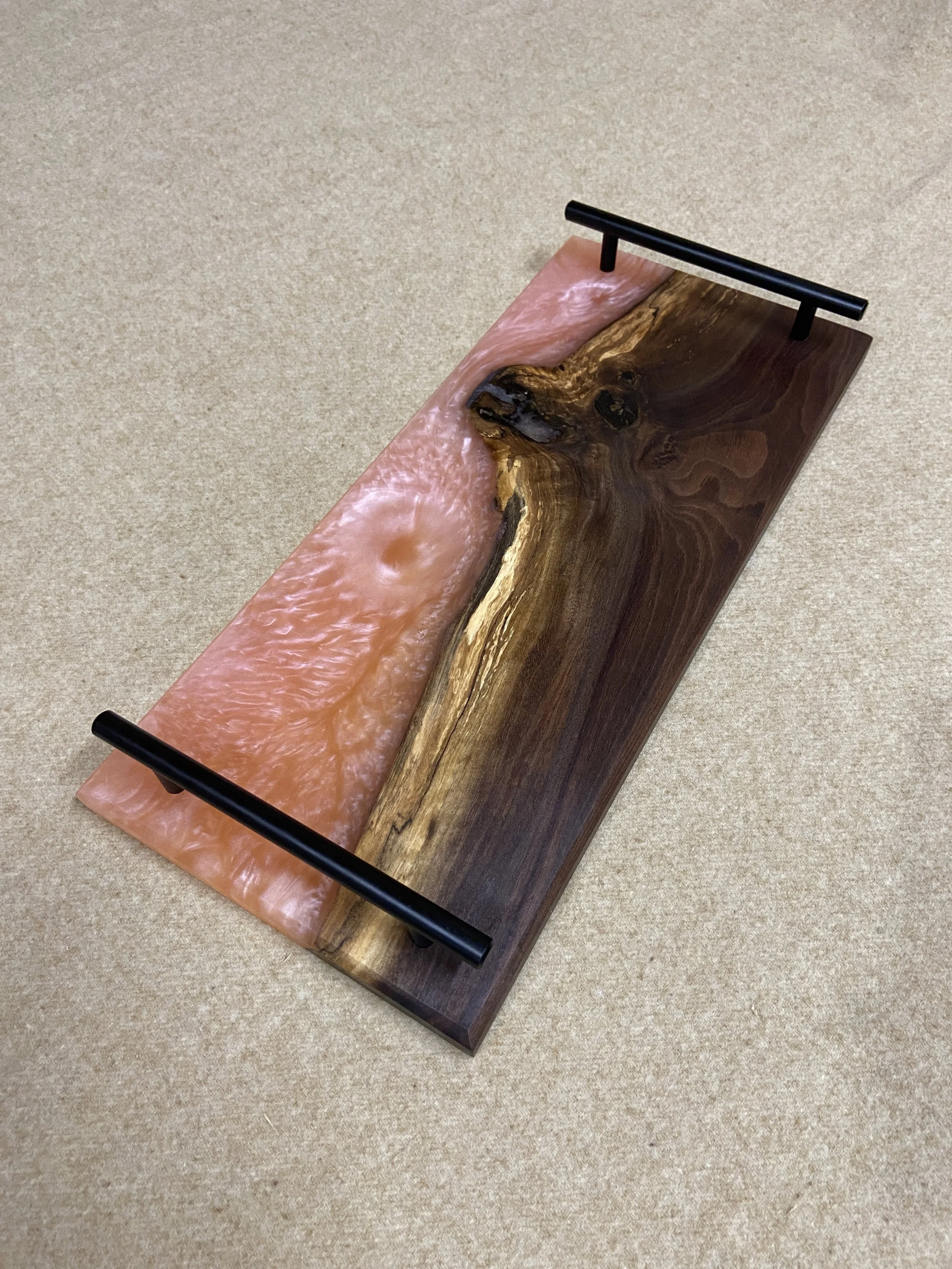 resin epoxy walnut live edge