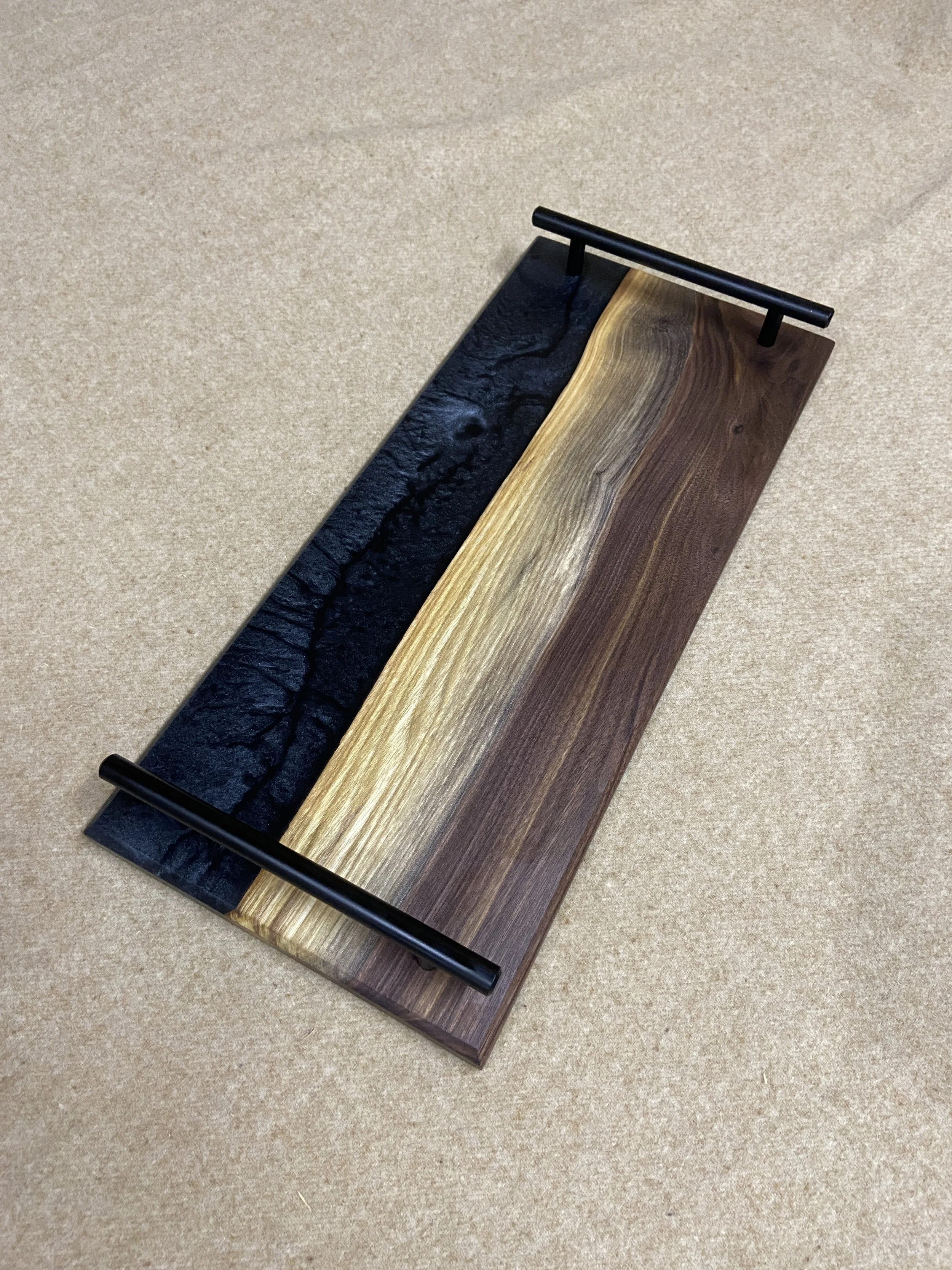 resin epoxy walnut live edge