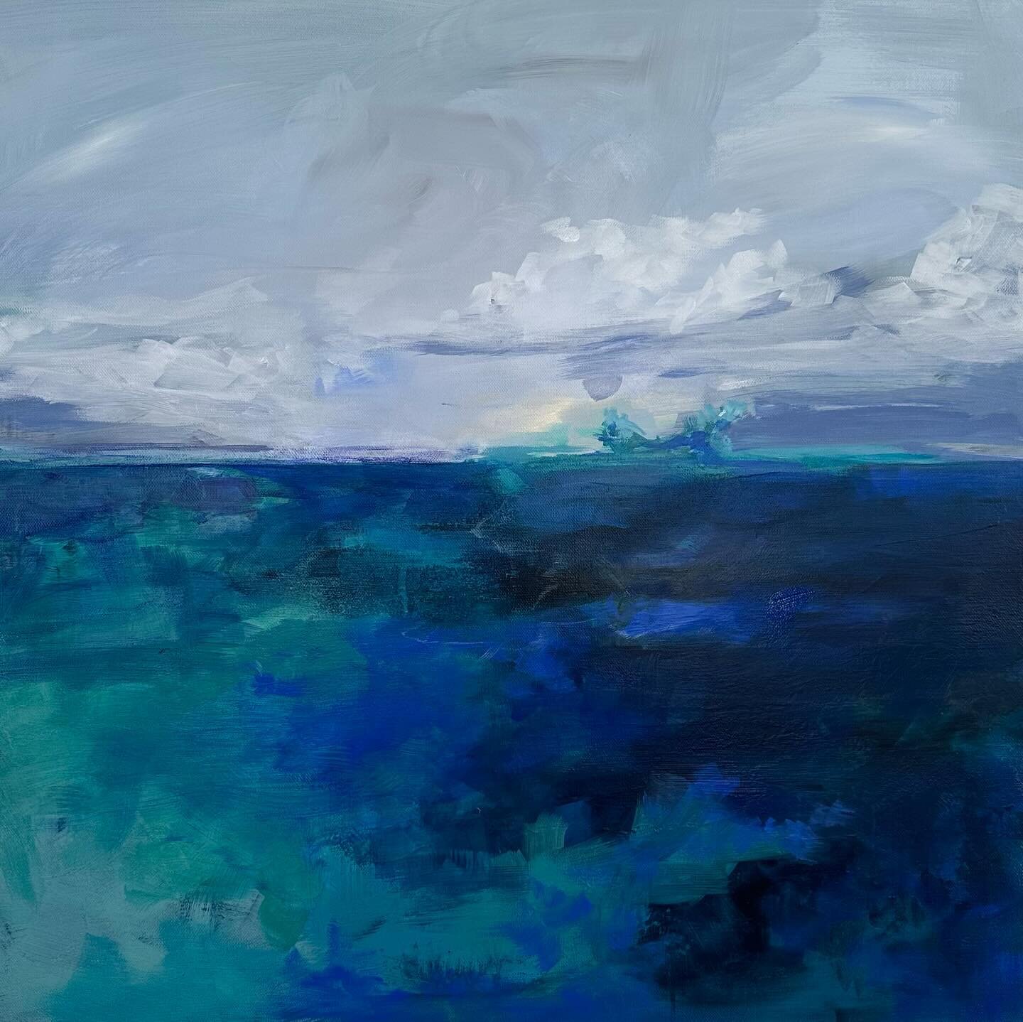 This painting feels very close to being finished. For today anyway. Swipe if you want to see how it started. #artforyourwalls