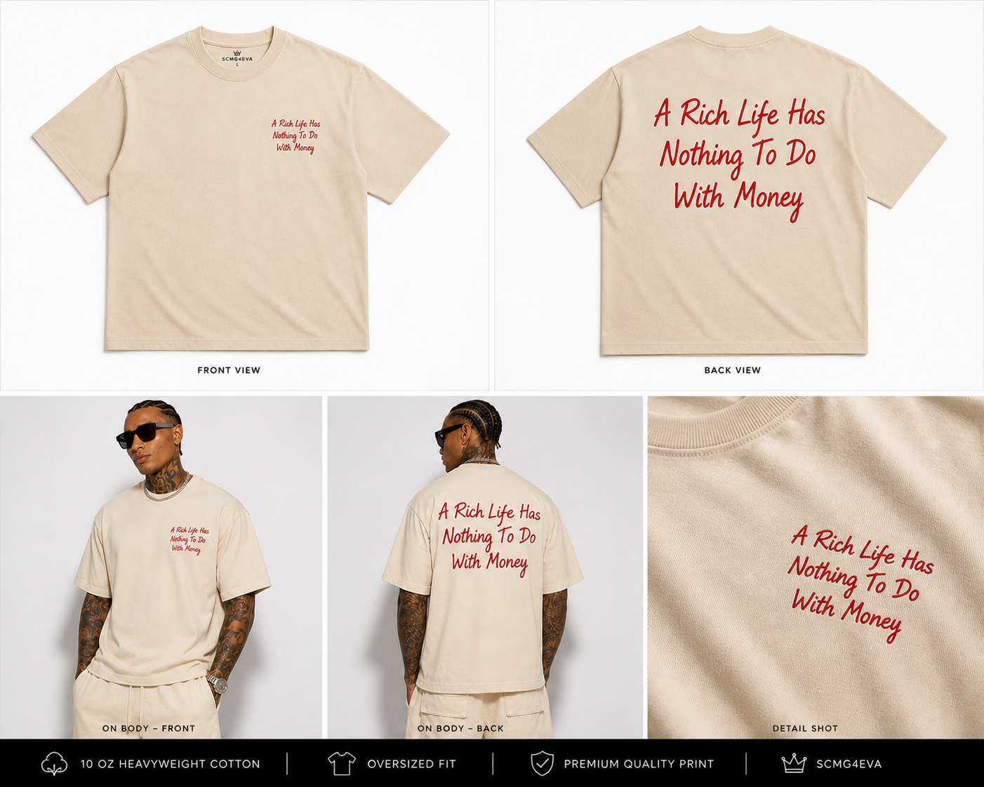 RICH LIFE  Heavyweight Tee