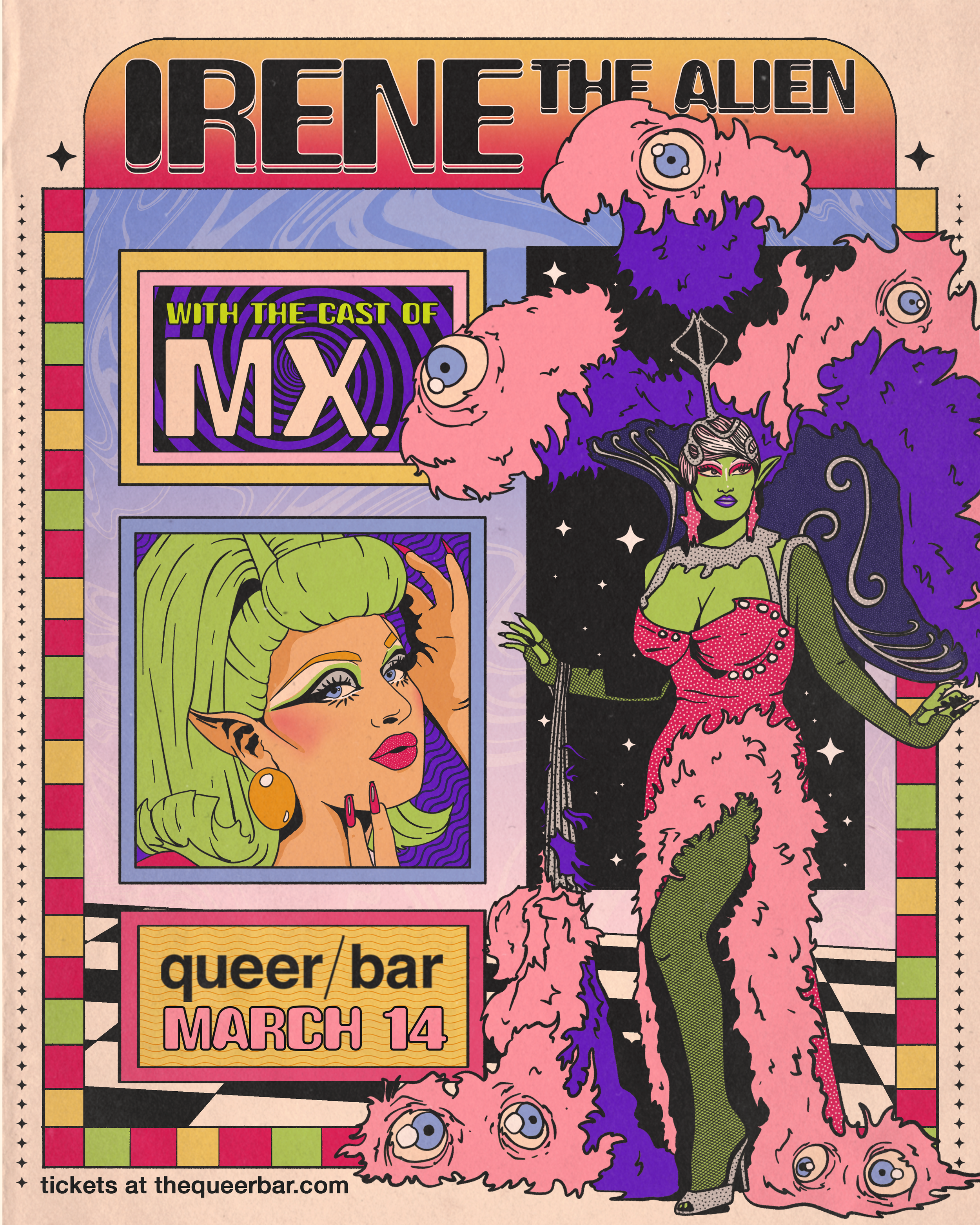 Irene the Alien with the MX Cast