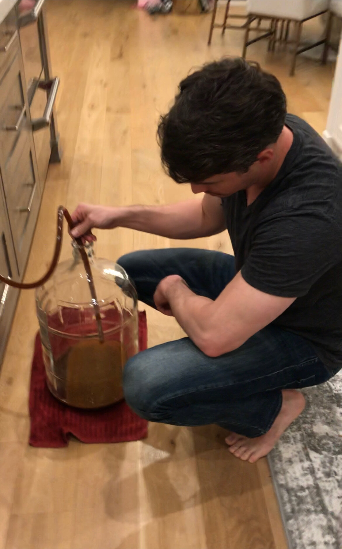 Dr. Ryan home brewing his own beer!