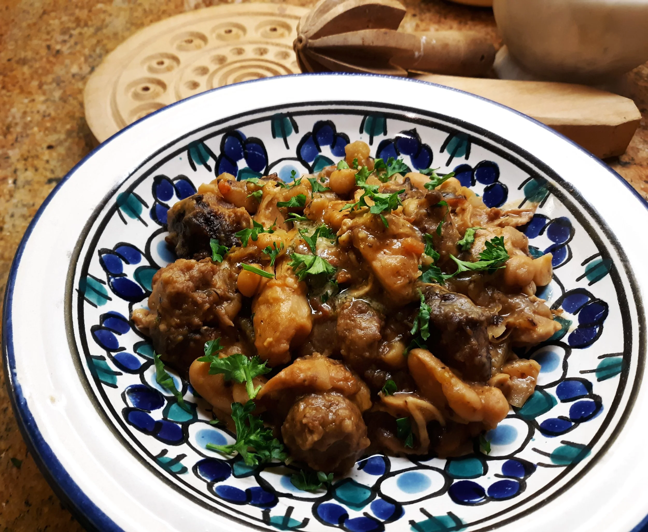 French Cassoulet - Bean and sausage stew