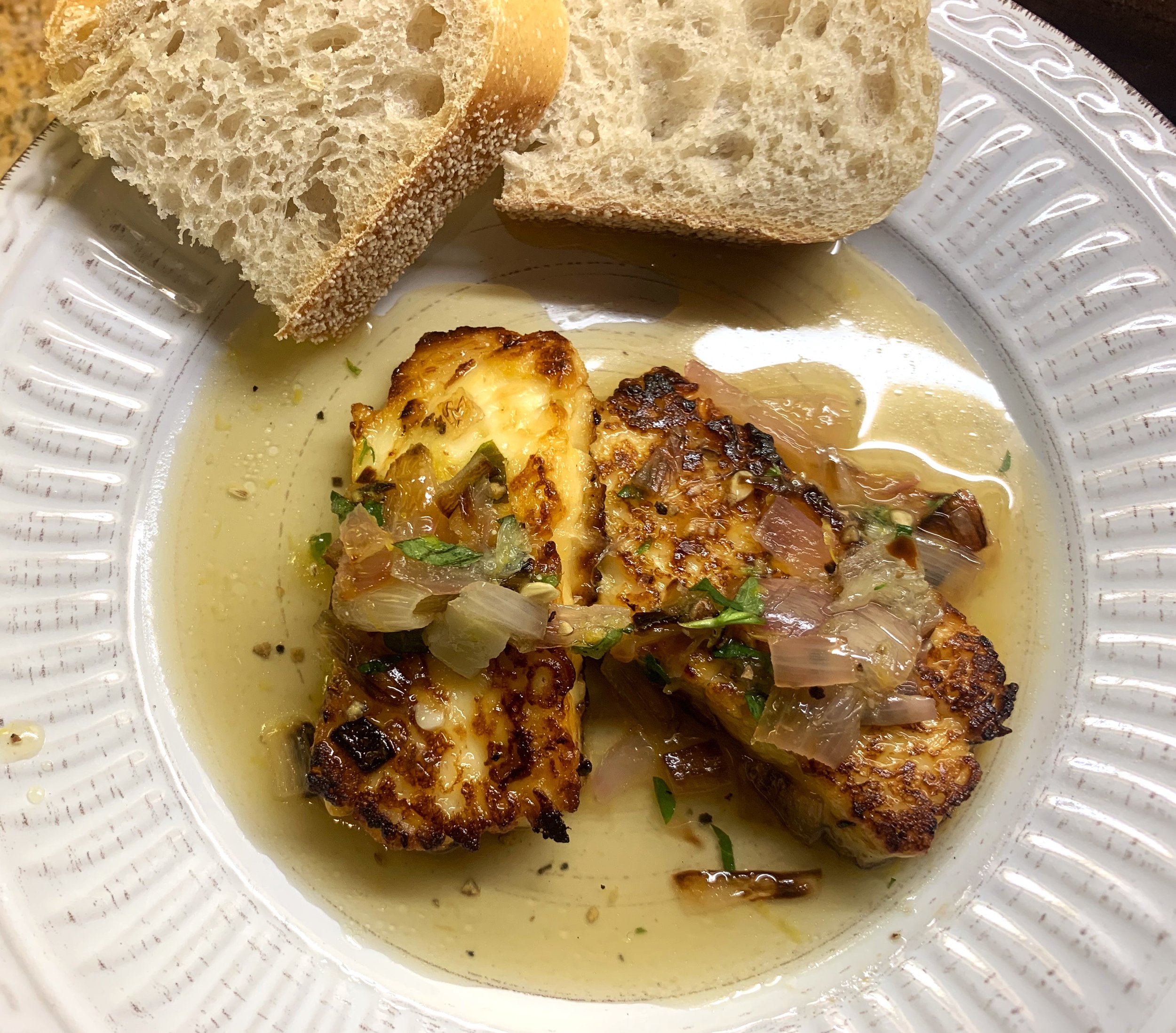Halloumi Cheese with Honey Garlic Marinade