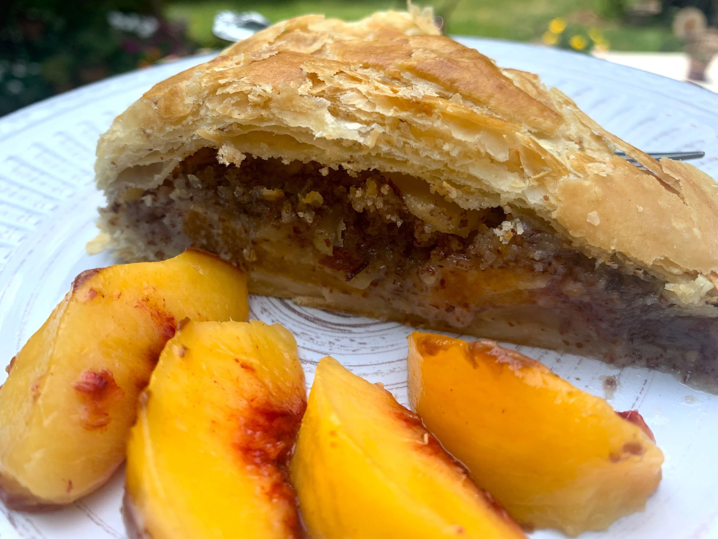 French Pithivier with Almonds and Peaches