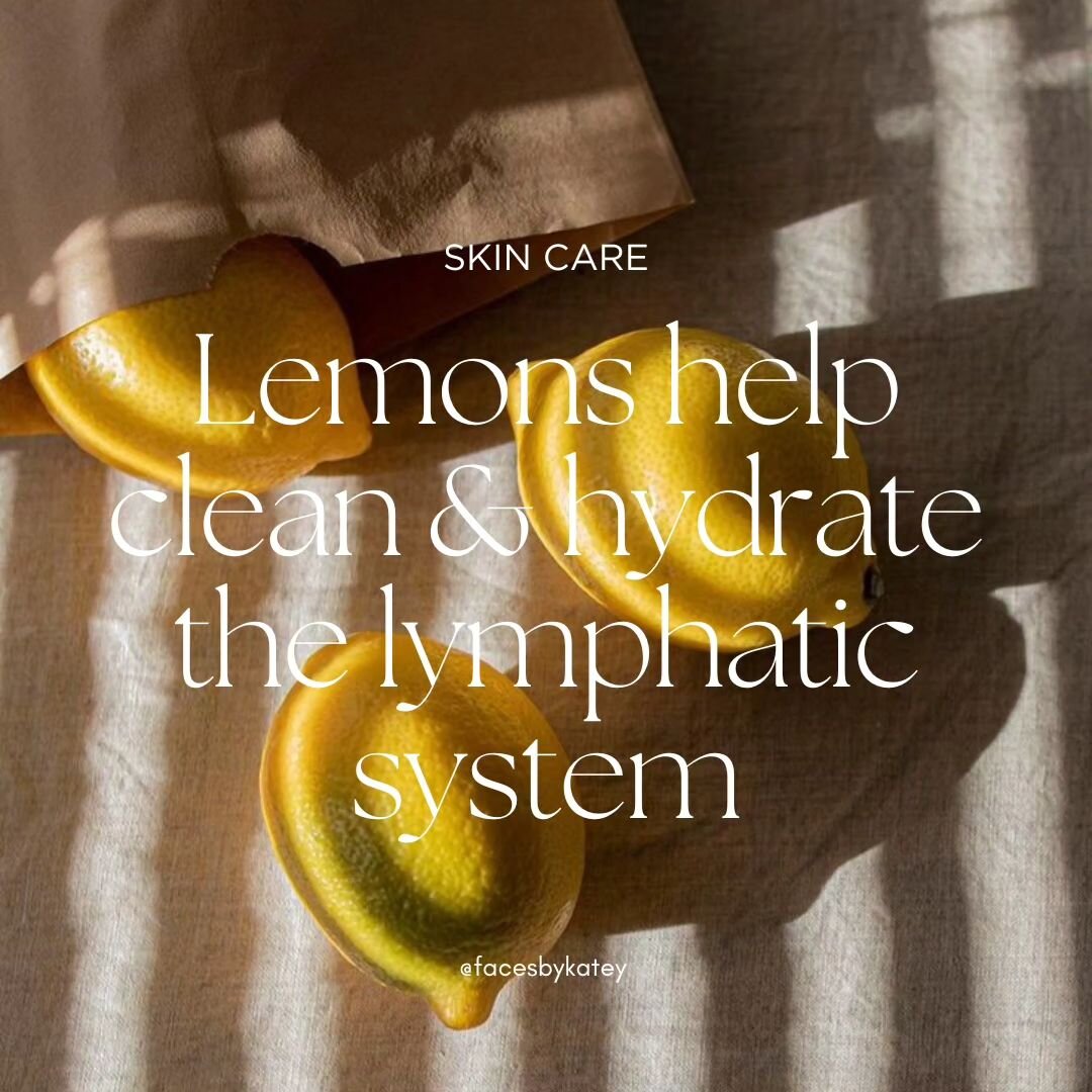 If you're looking for a supportive skin food, don't underestimate the simplicity and strength of lemons 🍋.

Lymph does not flow properly without hydration. Adding lemons into your life can help to alkalize, hydrate and facilitate the flow of lymph. 