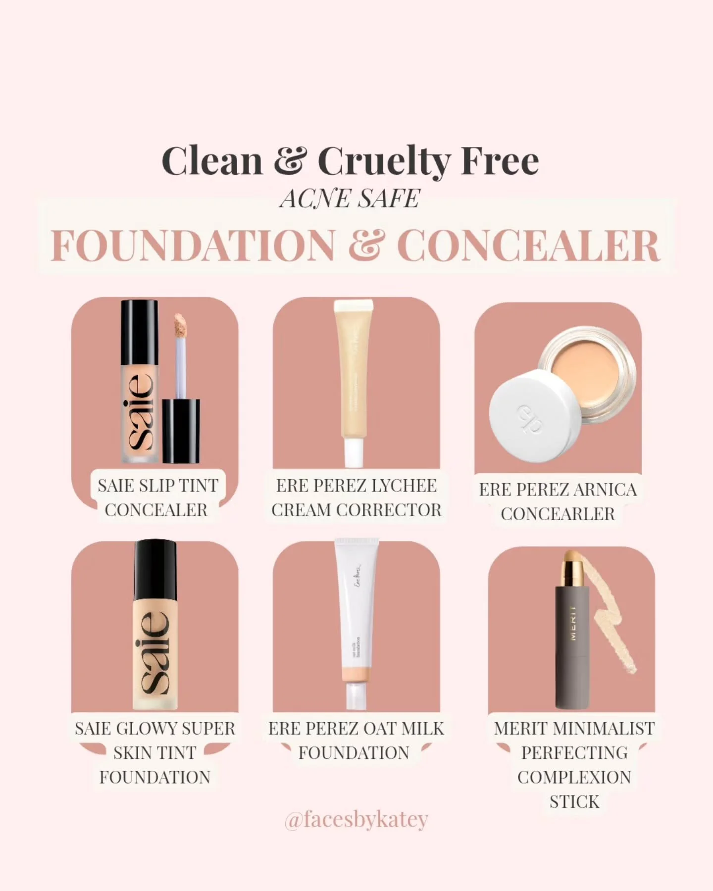 I&rsquo;ll forever be a skincare girlie first&hellip; but the right makeup is an extension of your routine.

These are my favourite clean + cruelty-free concealers and foundations &mdash; including acne-safe picks that won't disrupt your skincare pro