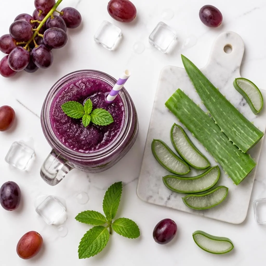 aloe grape slushy recipe vegan