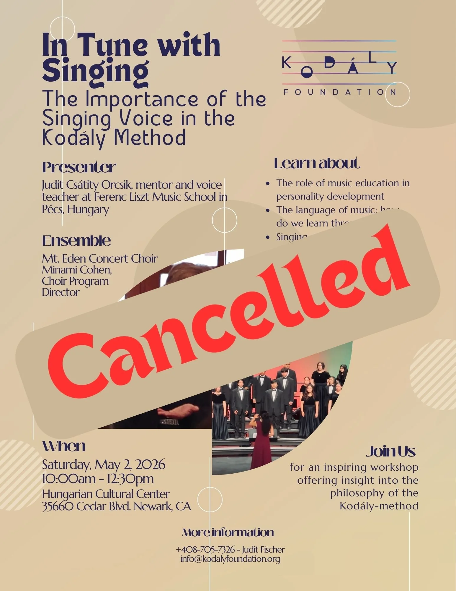 In Tune with Singing - Cancelled