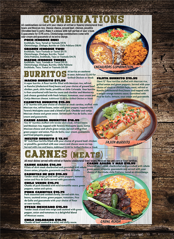 Ground Beef Chimichanga - Main Menu - Mexican Village