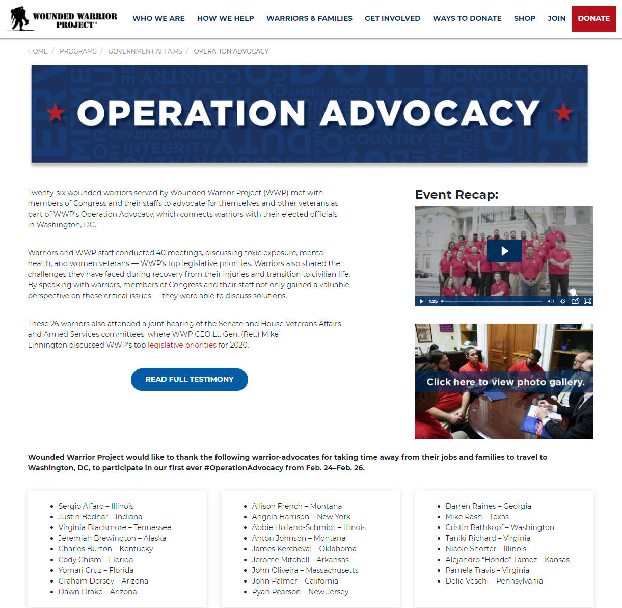 Operation Advocacy