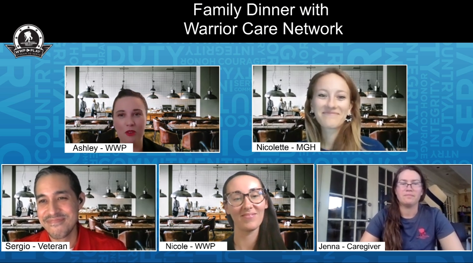 Family Dinner with Warrior Care Network