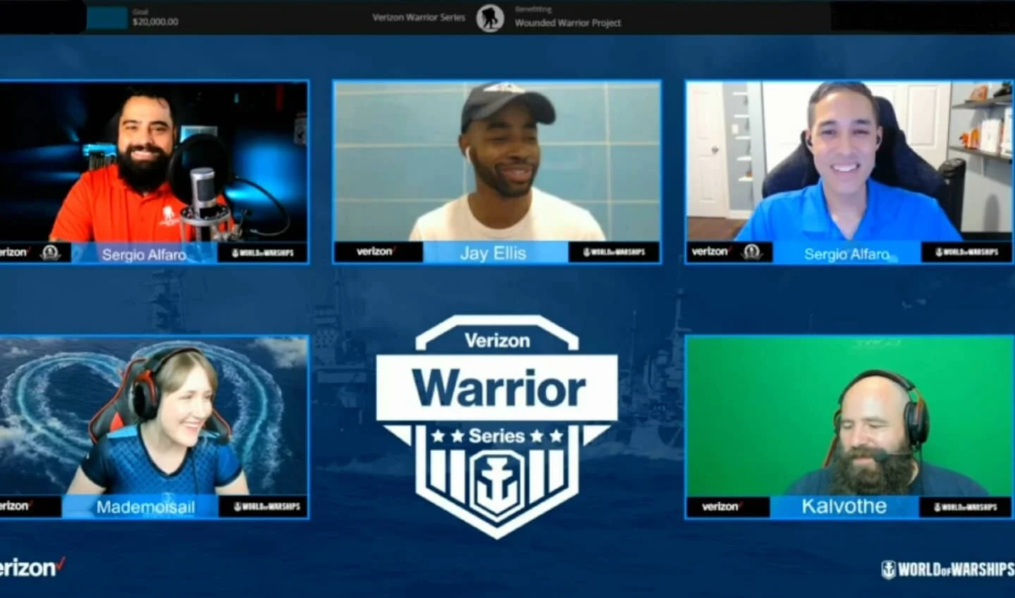Great speaking with @jayrellis, @salgmusic, and @worldofwarships about how gaming and @wwp has helped me. Thank you to the $2k donor that helped us hit the $20k goal and everyone else that donated to support a great veteran organization. Thanks as we