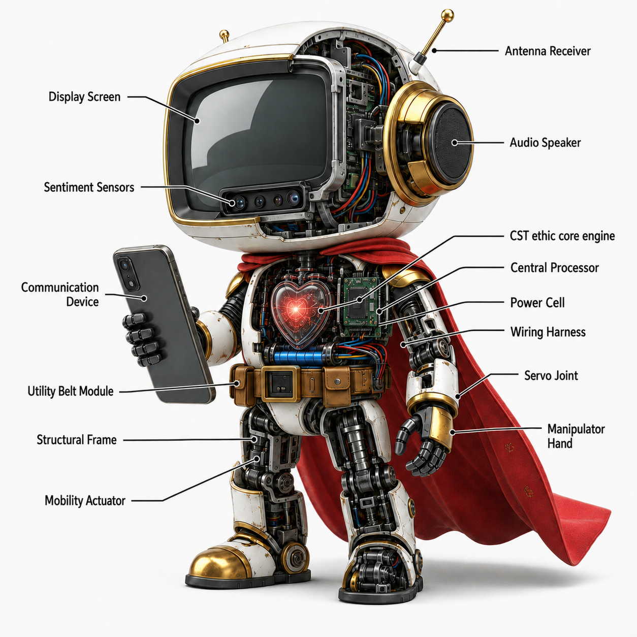 A playful take on the anatomy of a media technology operating system that is human centered and designed to create a moral layer that respects the human, the dignity of work and subsidiarity