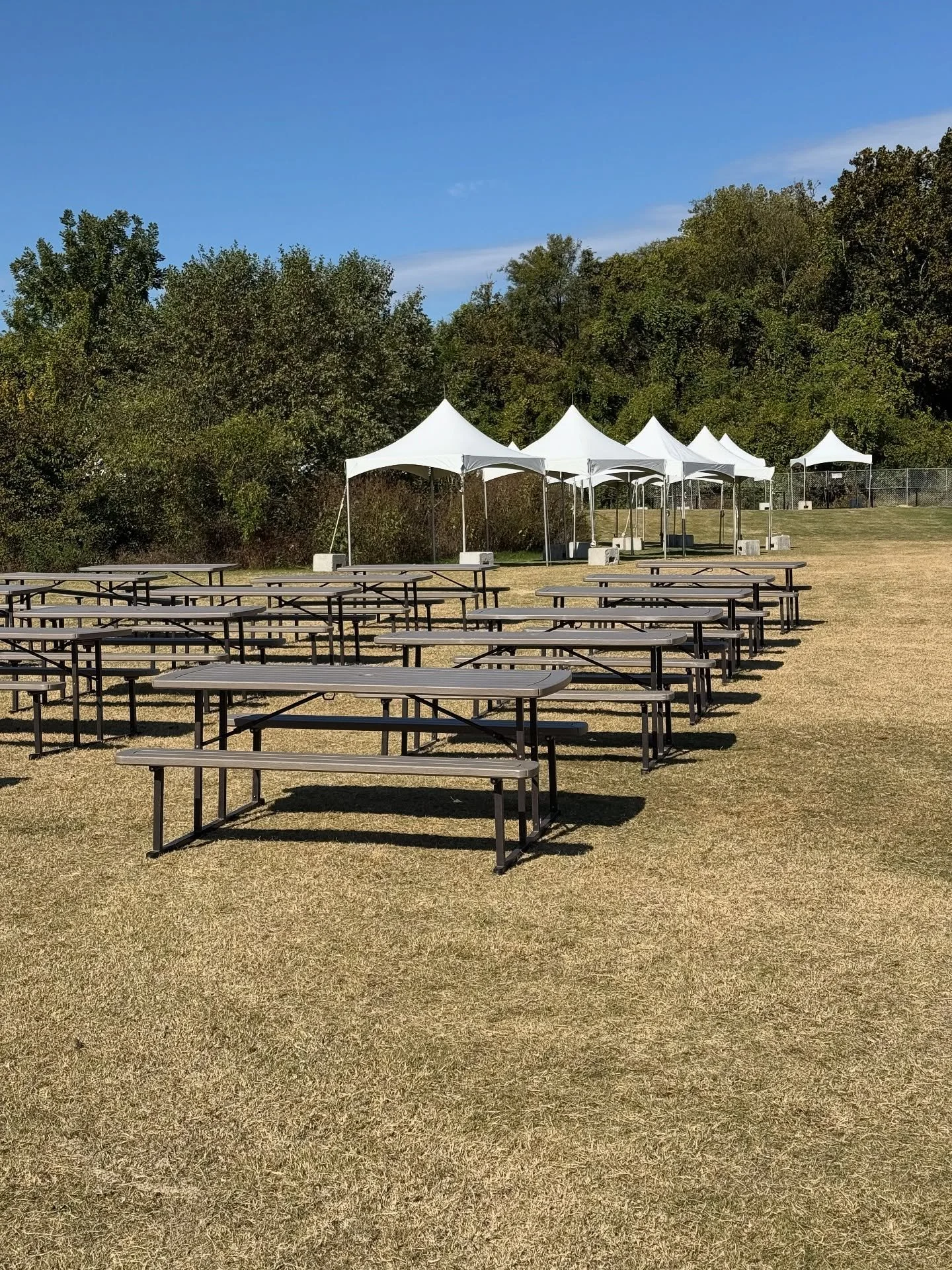 Our picnic tables are out and about. Find them this weekend at @pandafestnashville #nashville #events #rentals #picnictables