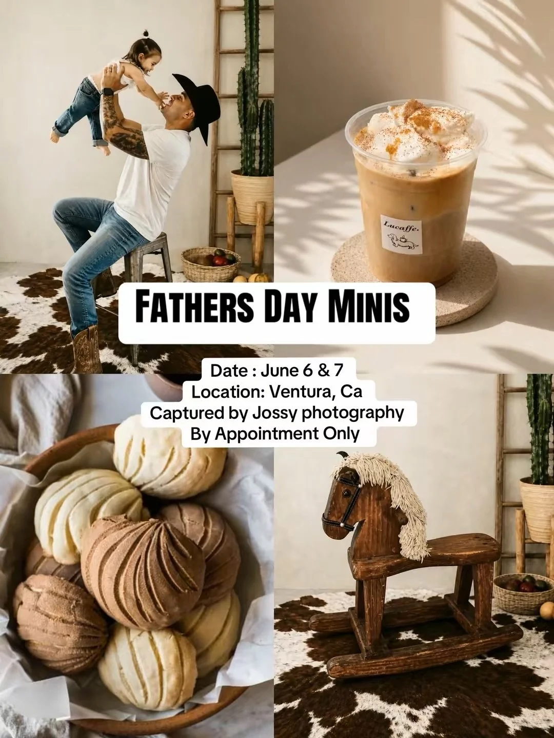 This father&rsquo;s day enjoy cafecito, conchas and sweet captured moments with pap&aacute; ! 

By Jossy photography
Location: Ventura, California 
Date: June 6 &amp; 7 
booking link in bio + further details 
Partnering with @lucaffeaddiction 

The m