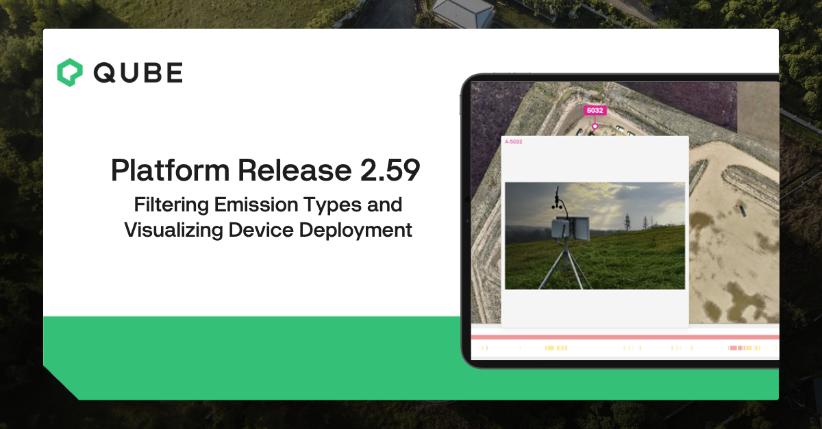 Qube Dashboard Release 2.59: Easier Emissions Filtering and Better Device Deployment Images