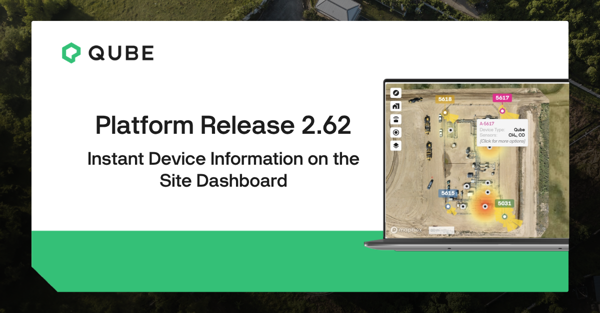 Qube Platform Release 2.62: Instant Device Information on the Site Dashboard