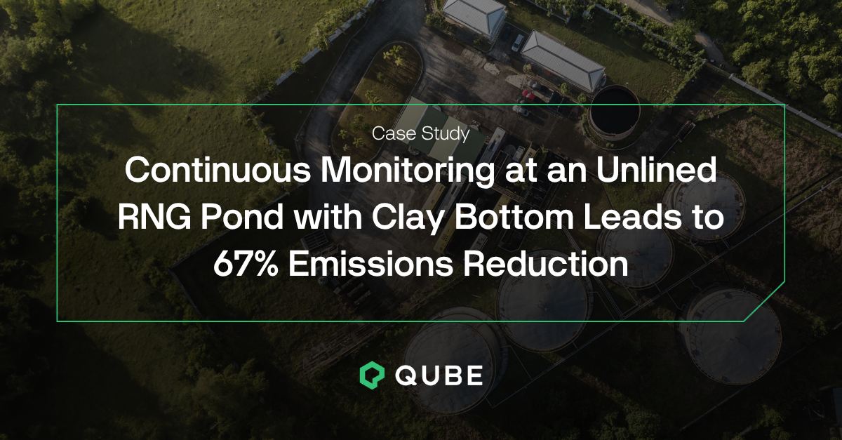 Continuous Monitoring at an Unlined RNG Pond with Clay Bottom Leads to 67% Emissions Reduction