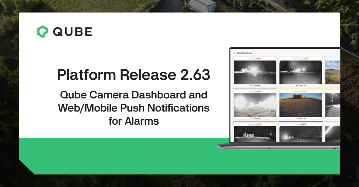 Qube Platform Release 2.63: Camera Dashboard and Alarm Push Notifications