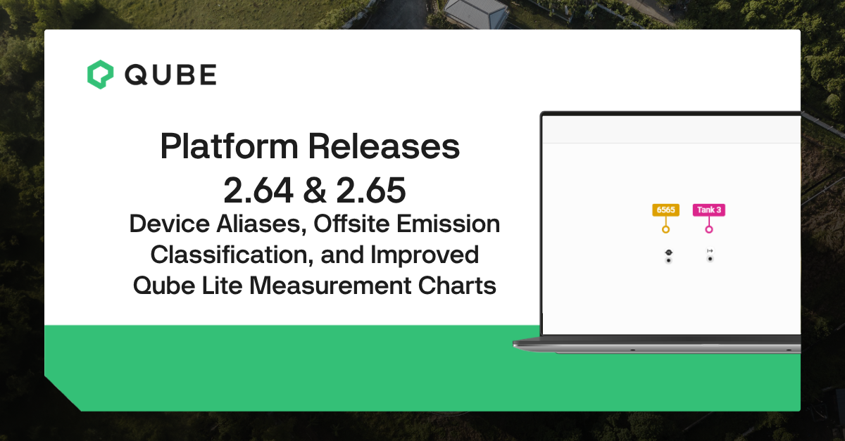Qube Platform Releases 2.64 &amp; 2.65: Device Aliases,  Offsite Emission Classification, and Improved Qube Lite Measurement Charts