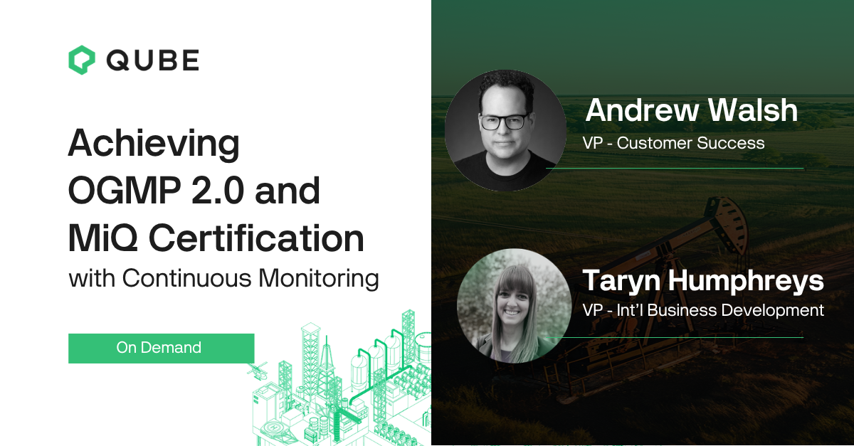 Achieving OGMP 2.0 and MiQ Certification with Continuous Monitoring