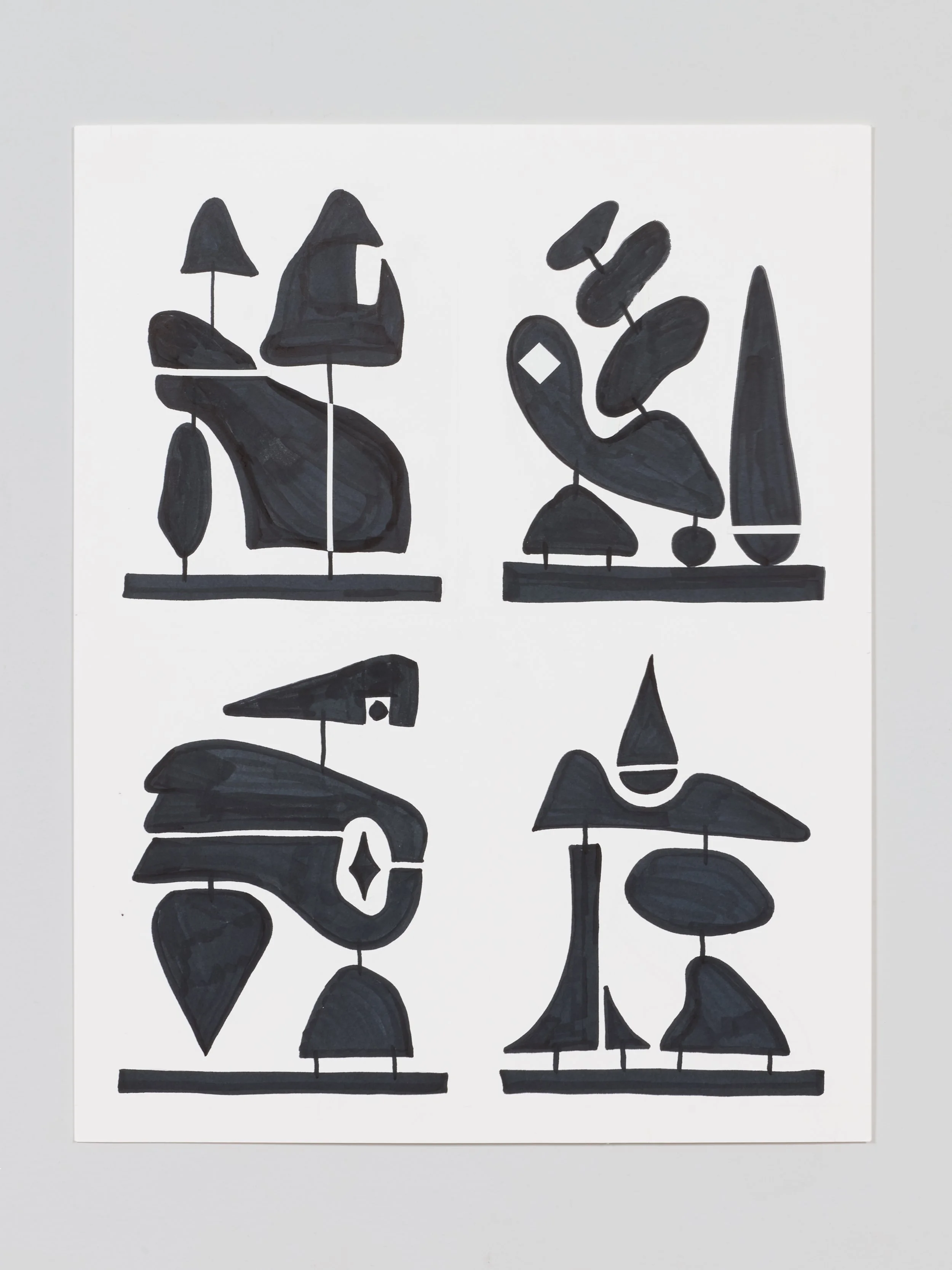 untitled (004 2026), 2026 • Archival marker on paper  • Height: 14”, Width: 11”