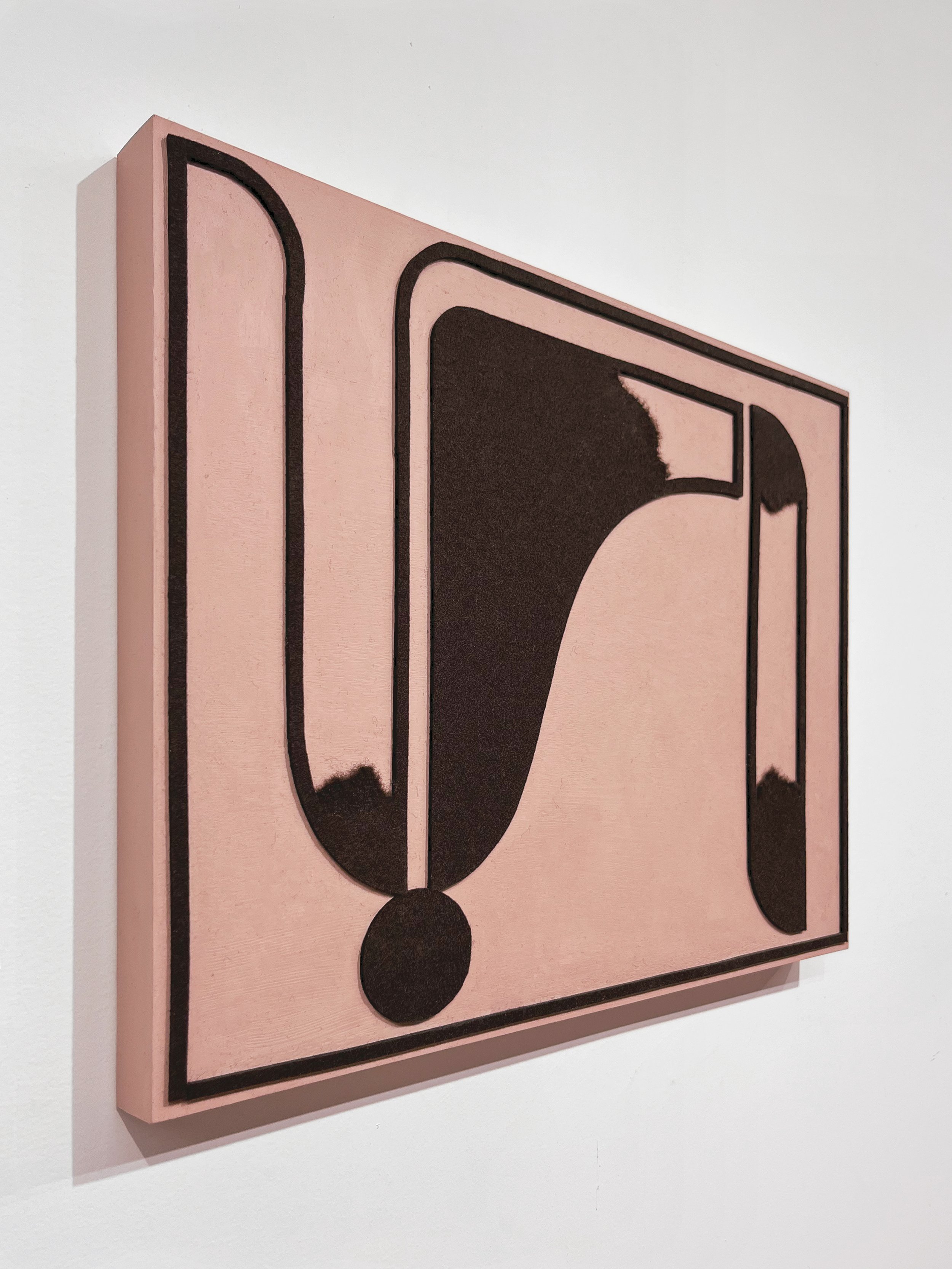 untitled (006.2024), 2024 • Felt, homemade sculpting compound, chalk paint and wax on panel • Height: 18”, Width: 24”