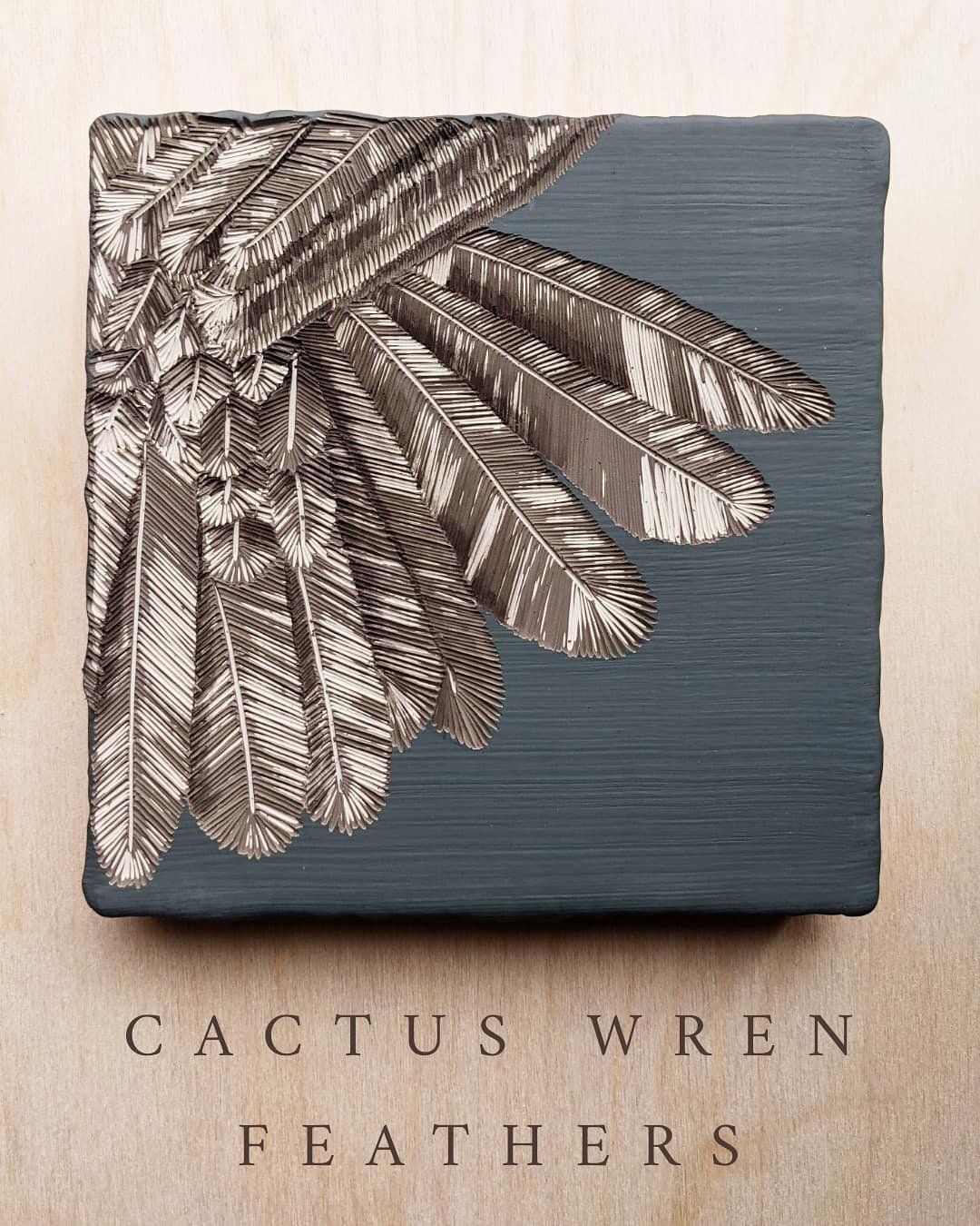 Last board is complete! Cactus Wren Feathers 6x6 will be framed next week.

So happy to have completed all 5 boards. I am surprised at what I was able to create too.

#cactuswren #feathers #feathersart #birdart #carvedpaint #carvedart #paintcarver #a