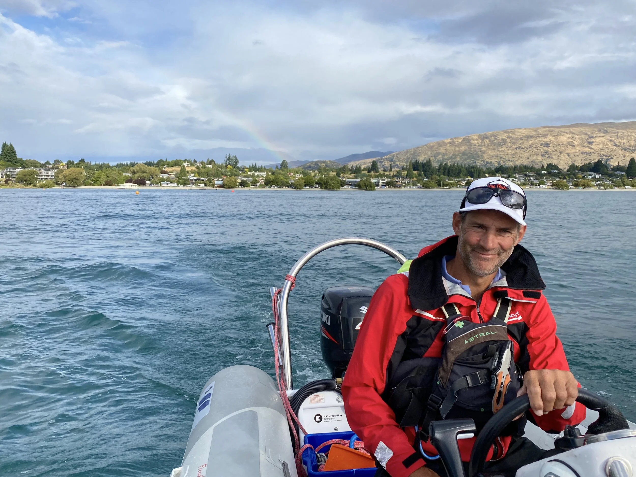 Craig Fahey, our Kiwi friend and guide, on Lake Wanaka.