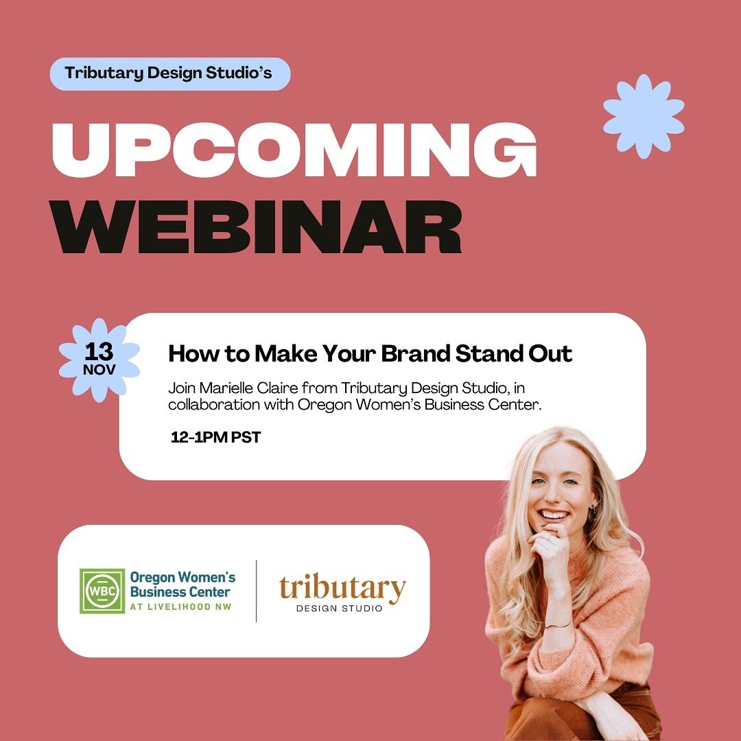 There&rsquo;s a few tickets left for our upcoming webinar How to Make Your Brand Stand Out with Oregon Women&rsquo;s Business Center this week! 

🗓 Wednesday, November 13th, 2024 | 12 pm - 1pm | Live Virtual (Zoom) 

Whether you&rsquo;re working wit