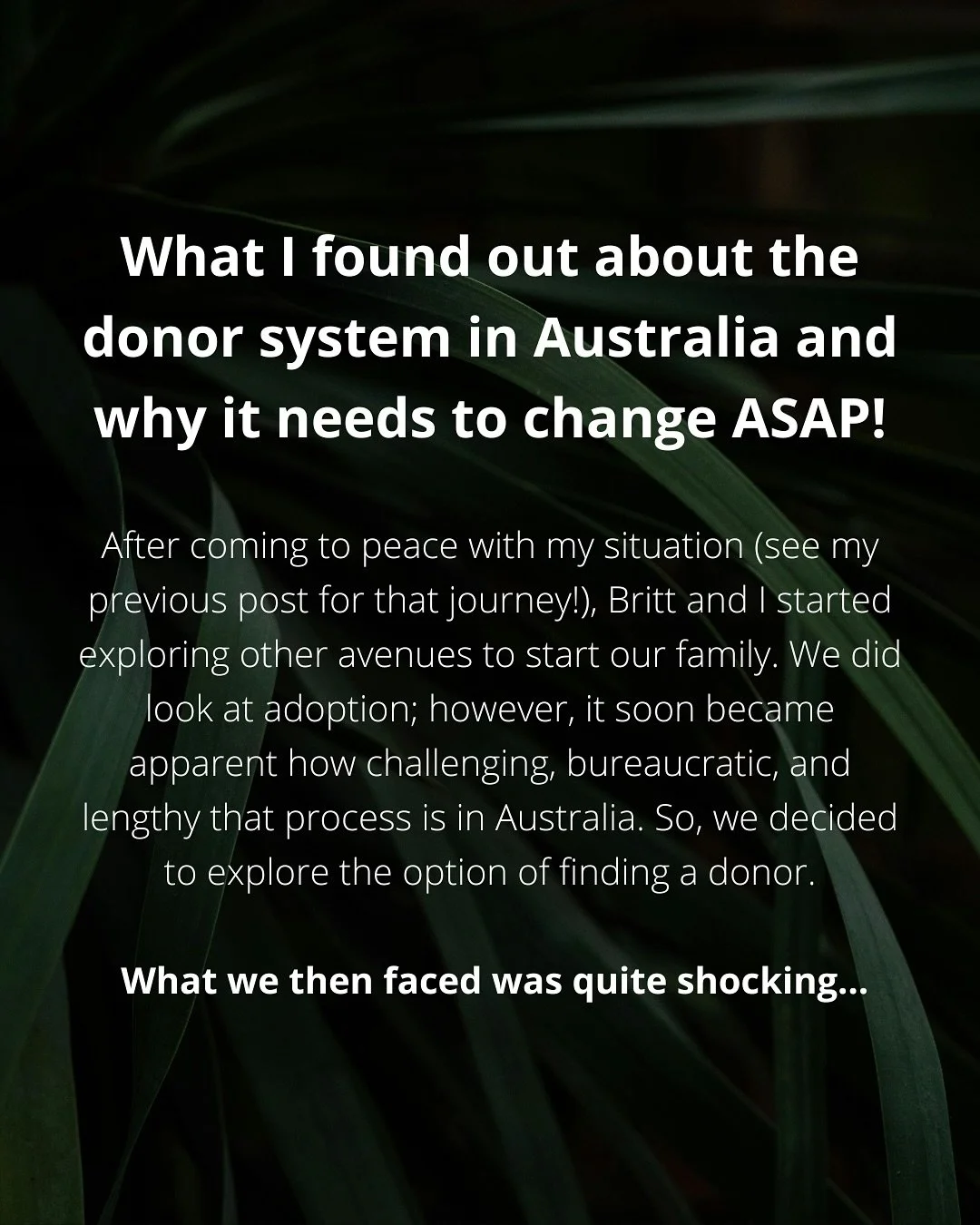 Our story/struggles have been spoken about a fair bit now but I wanted to shine a light on the system itself and some of my personal suggested solutions. 

Happy to answer any Q&rsquo;s below. Much love!