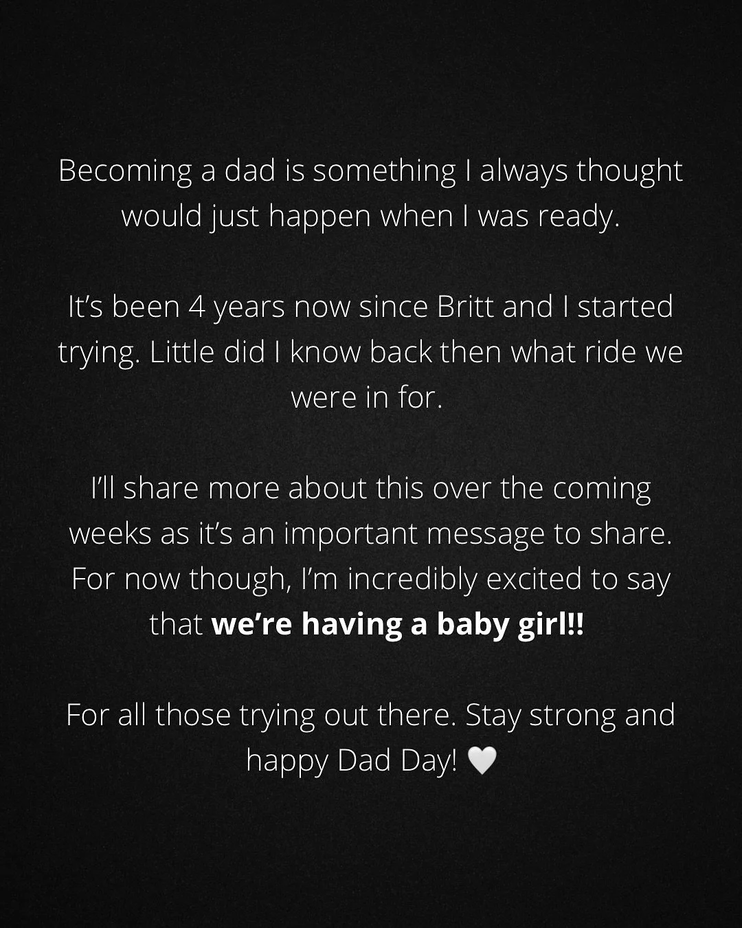 I&rsquo;m gonna be a Dad!!!