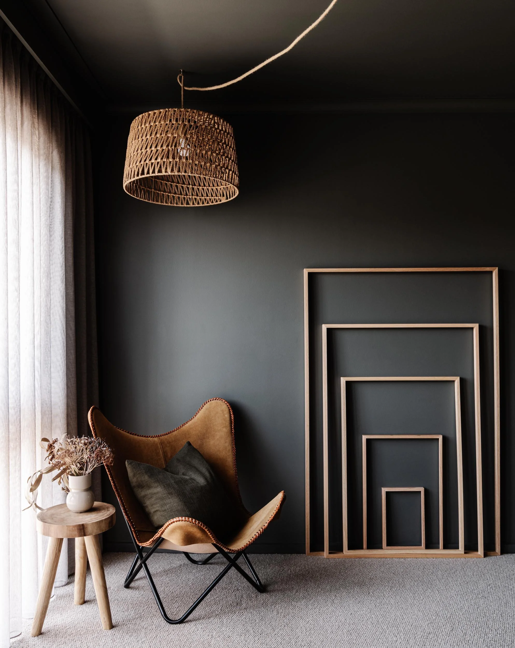 Collection of frame sizes in the print shop of Marnie Hawson