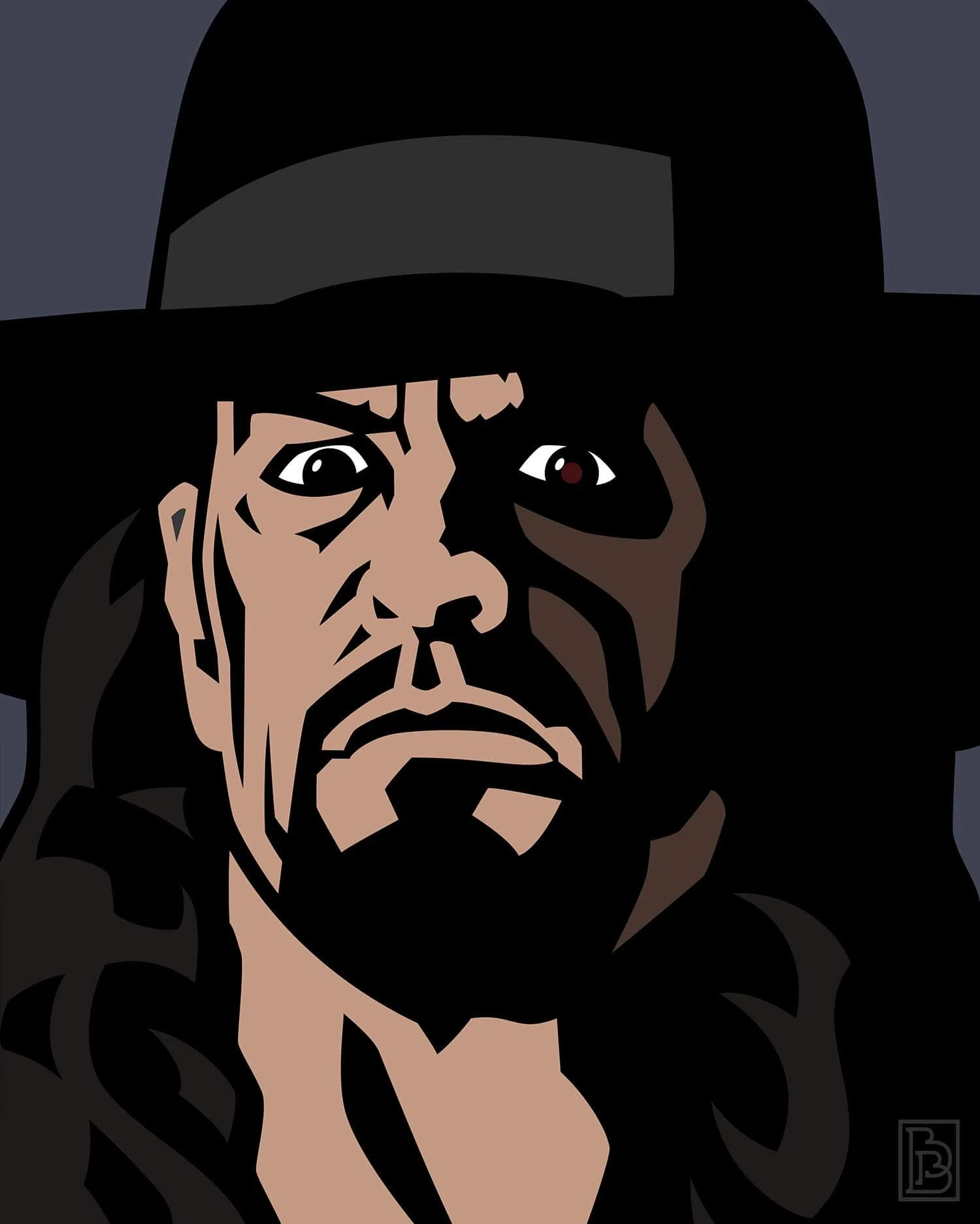 The Undertaker Mark Calaway WWE portrait pop art design artist Bradley Beard