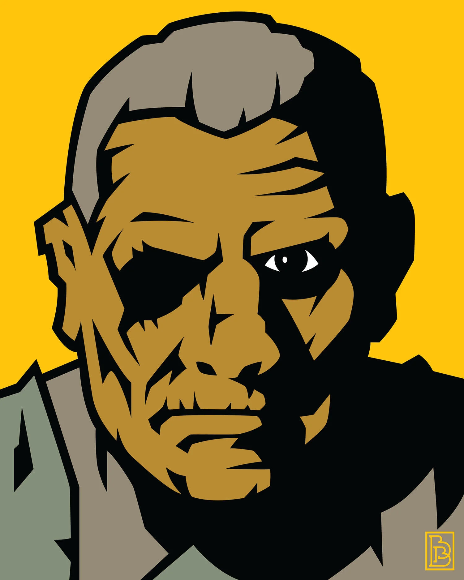 The Mummy's Tomb Lon Chaney Universal Monsters pop art portrait artist Bradley Beard