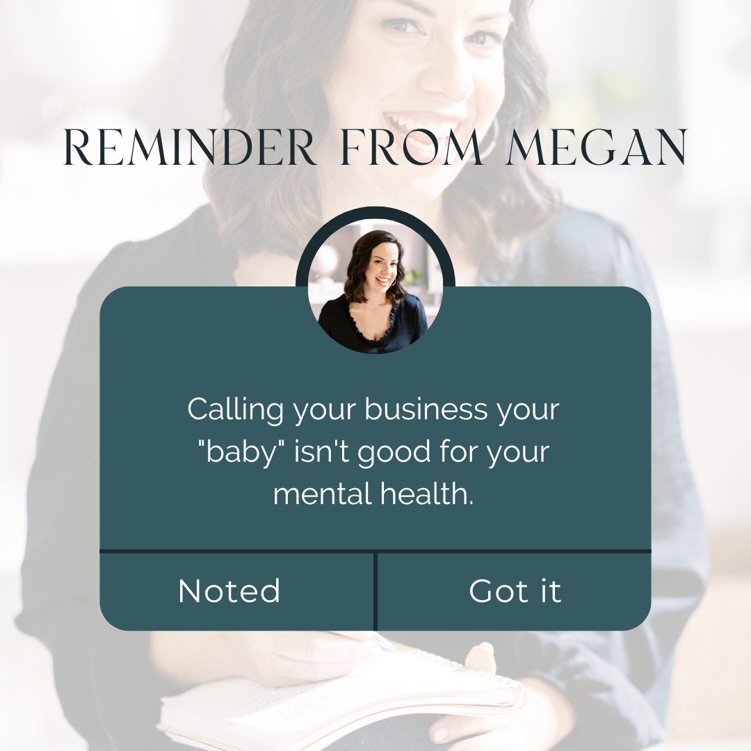 NEWSFLASH💥 Your business should not be your baby! 👶

👉 It&rsquo;s simply not good for your mental health to think of your business this way. 😞 Sure, you invest tons of time, effort, and resources into it, but at the end of the day, it&rsquo;s a b