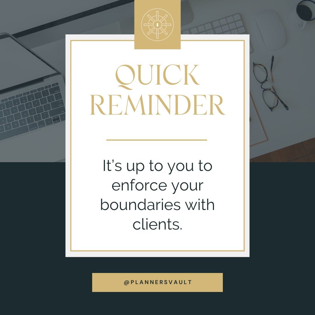 This may be a little tough to hear... but it's up to YOU to enforce your boundaries with clients. 

No one else can do it but you, but that's why I'm here to help!

Here are the top 3 things you can do when a client is overstepping your boundaries 👇