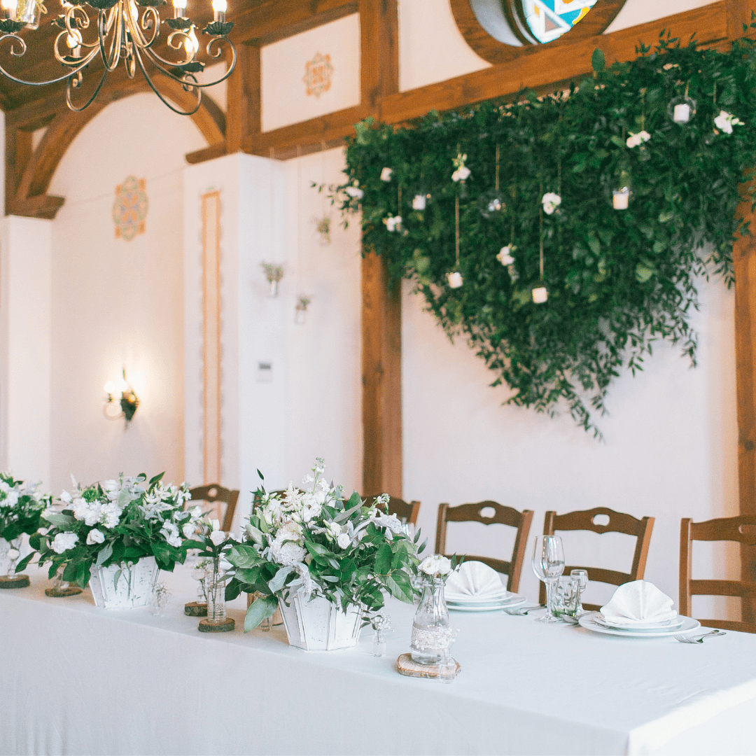 indoor wedding reception decorations
