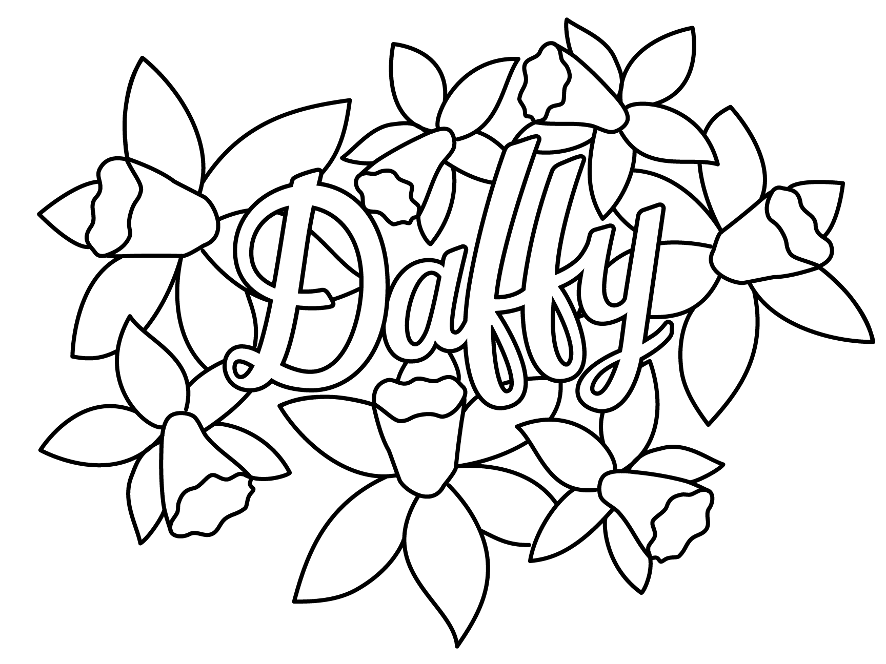 Daffodil weekend was canceled during the pandemic, so I created this coloring sheet for kids to print out and use at home.