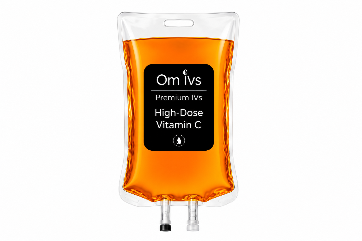 High-Dose Vitamin C IV infusion bag at Om Integrative Medicine