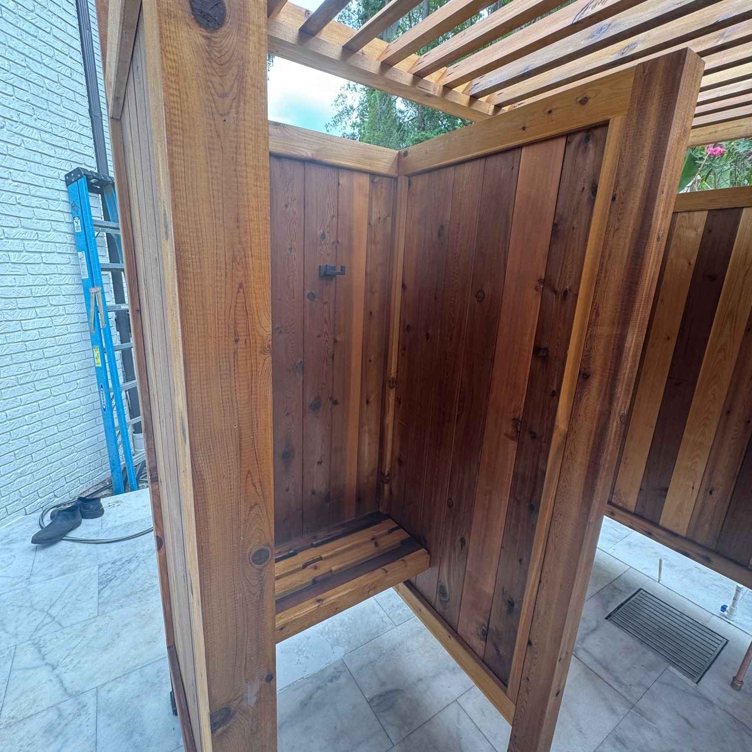 Outdoor Cedar Shower