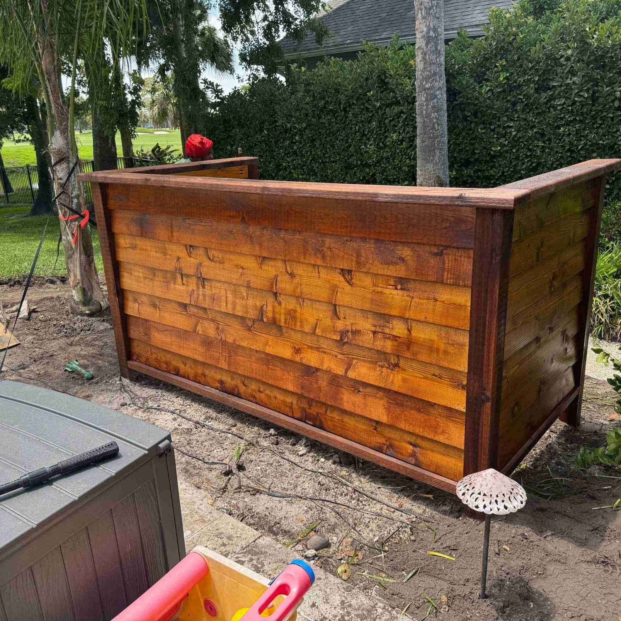 Cedar Pool Equipment Cover