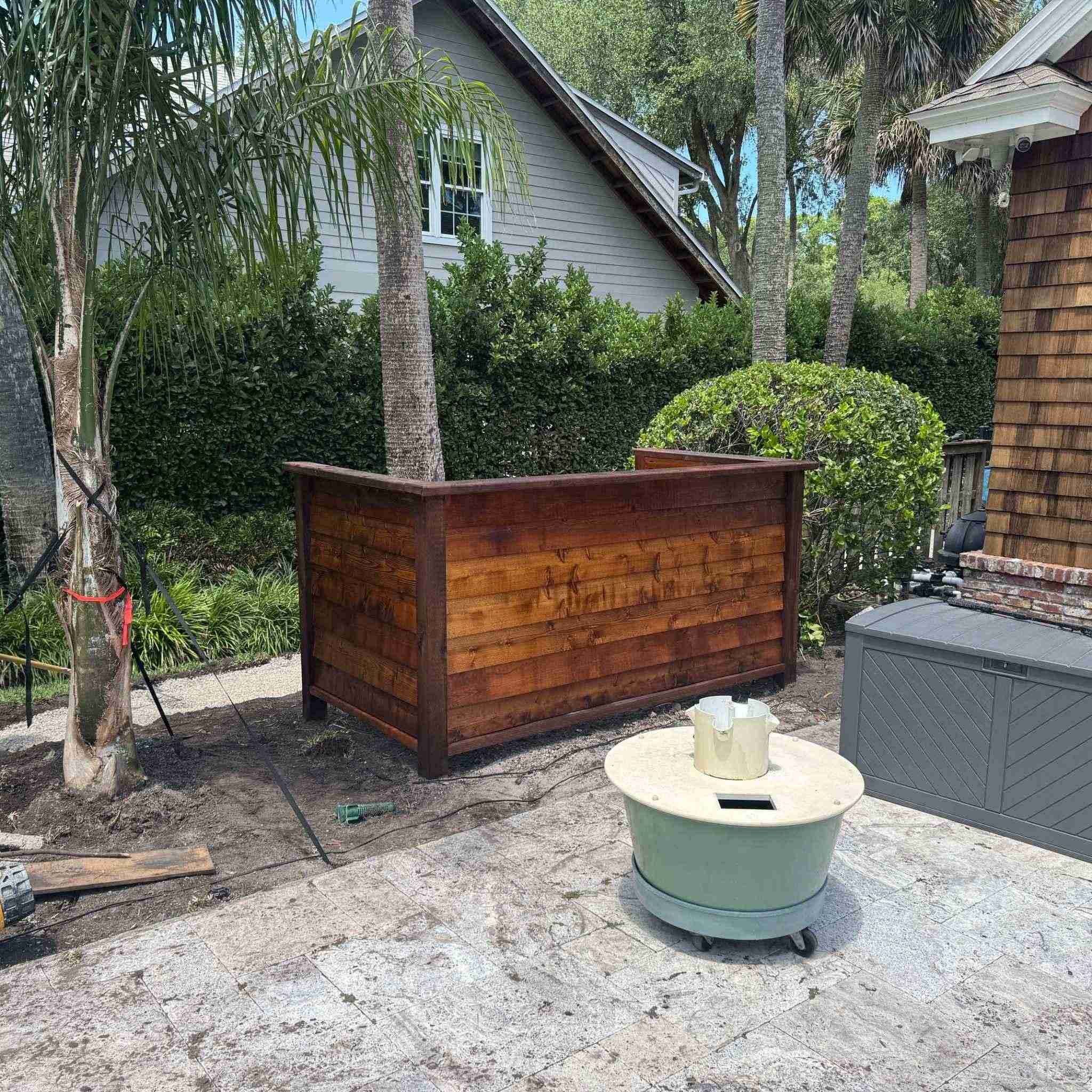 Cedar Pool Equipment Cover