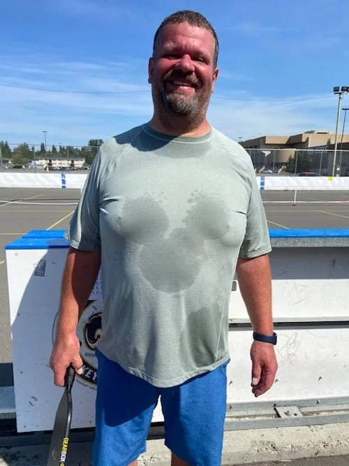 Only Todd can sweat in the pattern of Mickey Mouse