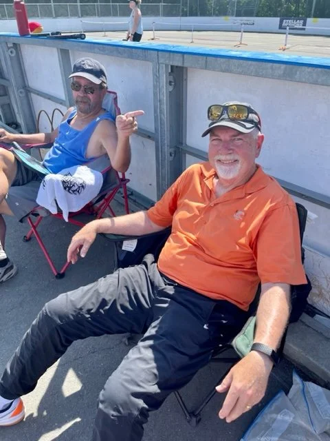 A well deserved break with Alan and Dennis