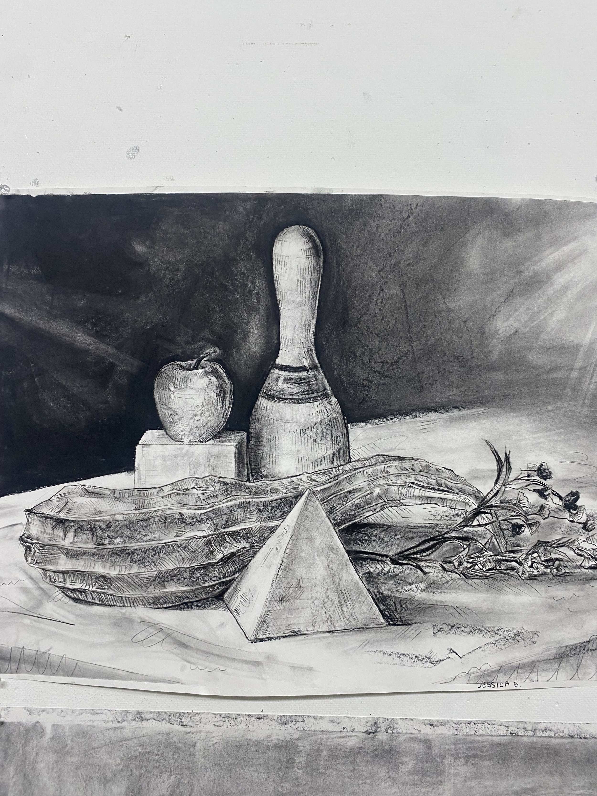 Value Study, Drawing I: Form and Figure

Student observational drawing from a still-life setup, focusing on value, form, and light.