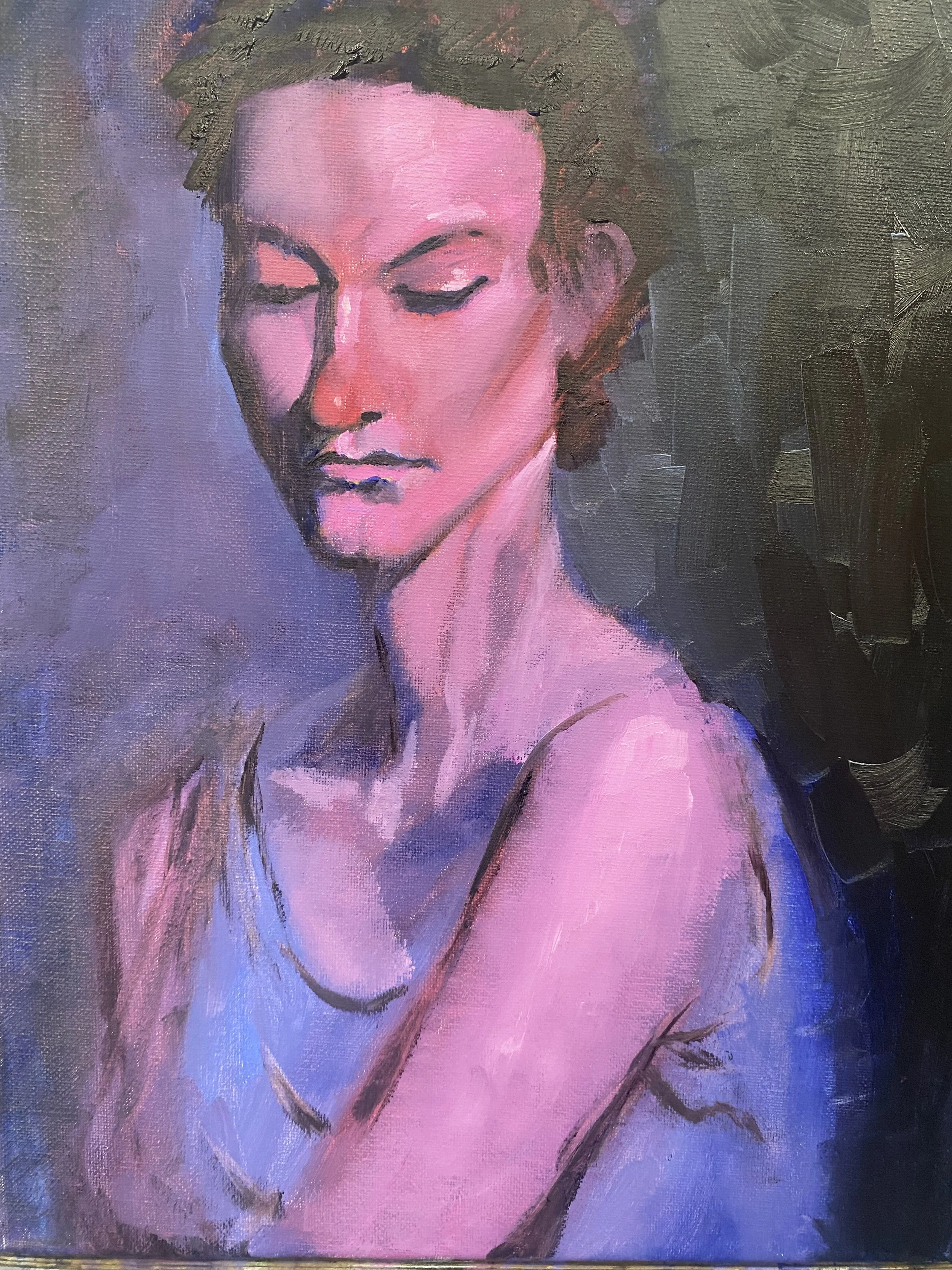 Analogous Color Scheme Assignment, Intro to Figure Painting, Gage Academy of Art

Student figure painting exploring an analogous color palette through observation and color relationships.