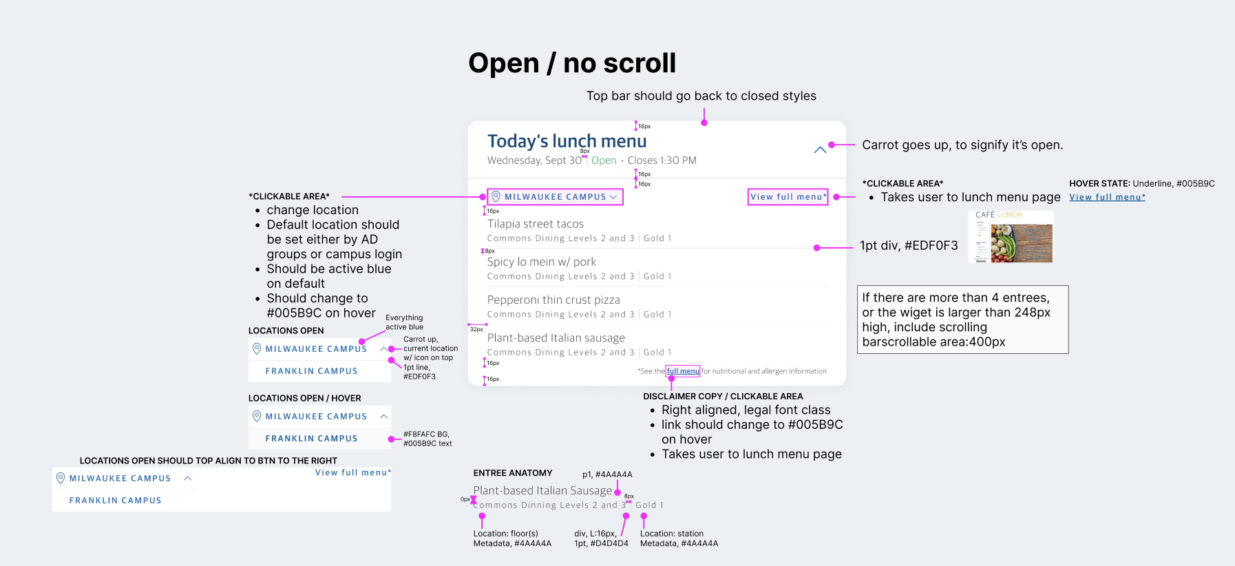 Component annotations for developers