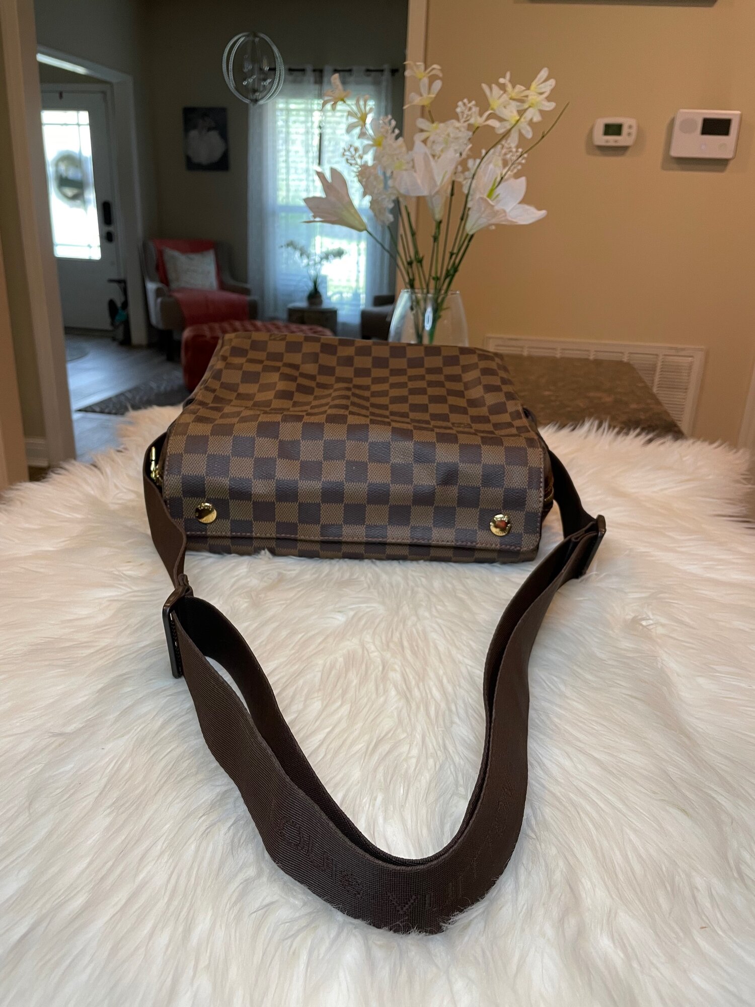 LOUIS VUITTON Damier Azur Tahitienne Neverfull MM GM Pochette